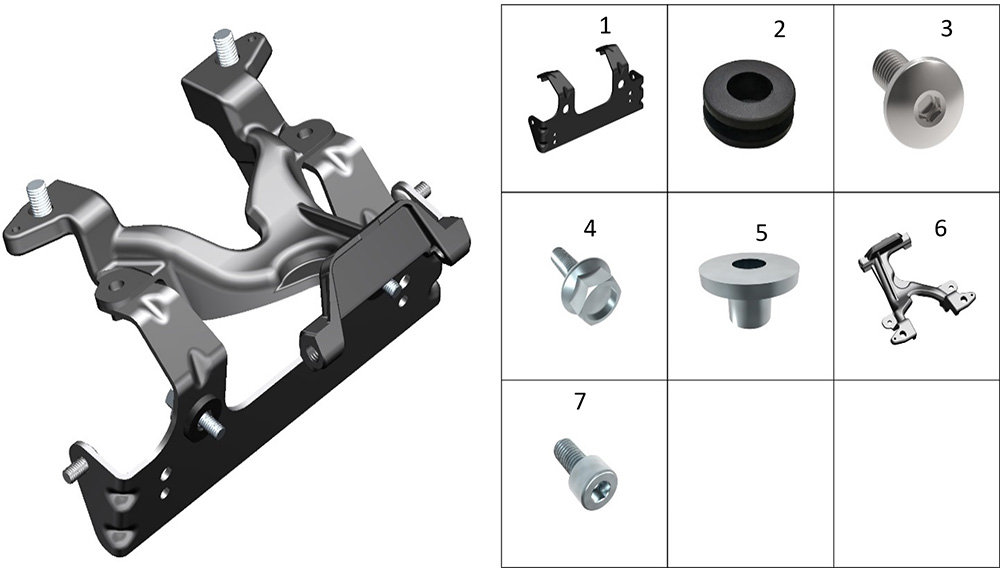 Верхний кронштейн передней фары