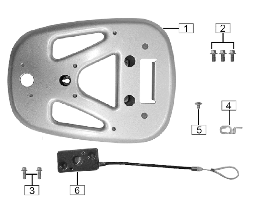 Пластина заднего сиденья