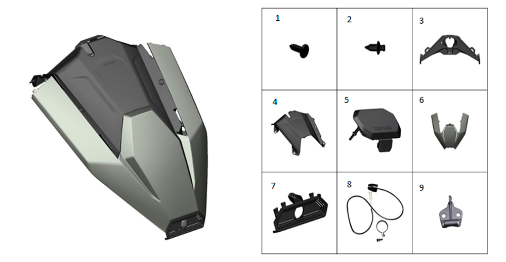 Облицовка передняя центральная (зеленая)