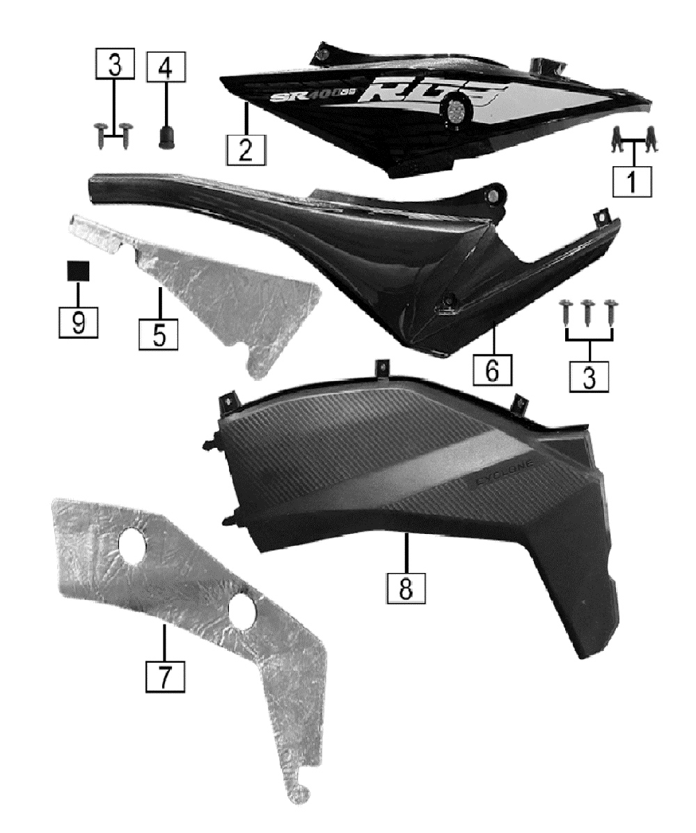 Боковая крышка левая