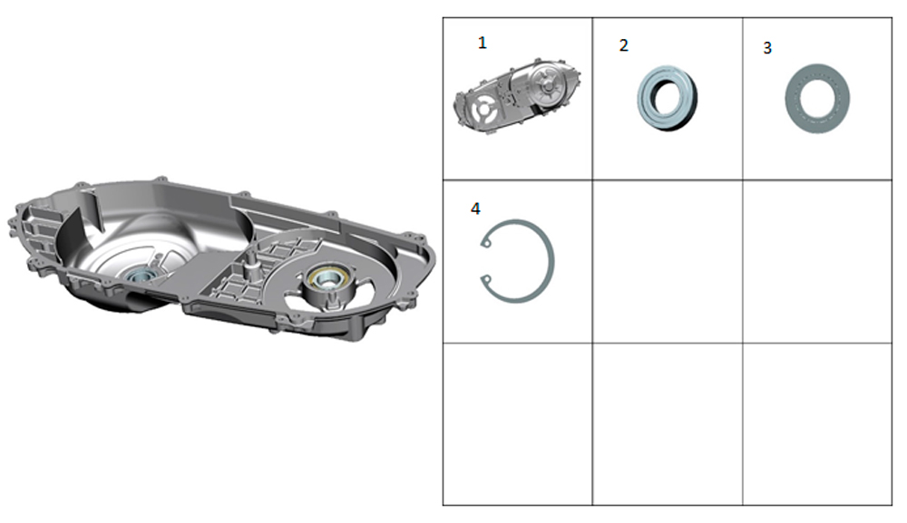 ZT1P77MP Компоненты левой крышки картера