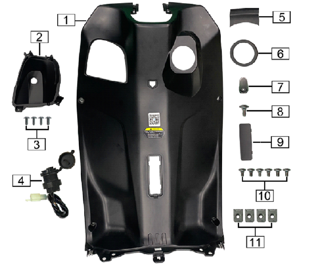 Передний обтекатель (пассажирская часть)
