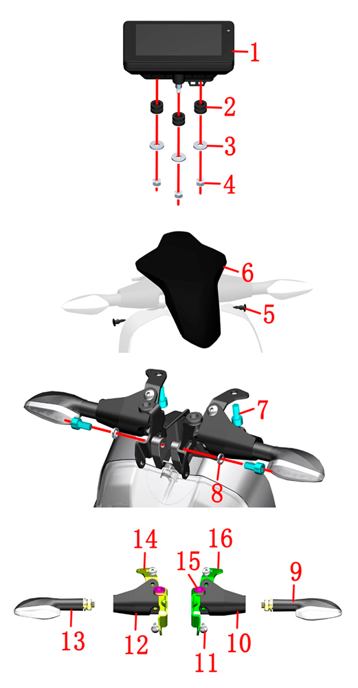Ветровик и приборная панель