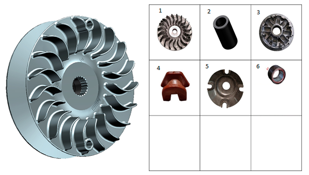 ZT1P77MP Ведущий шкив вариатора