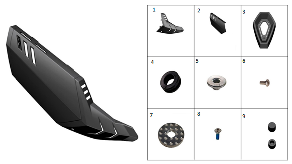 Защита глушителя (темная)
