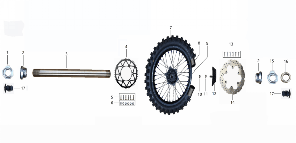 Колесо заднее