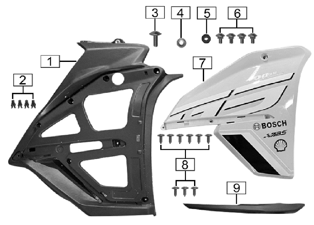 Облицовка боковая передняя правая