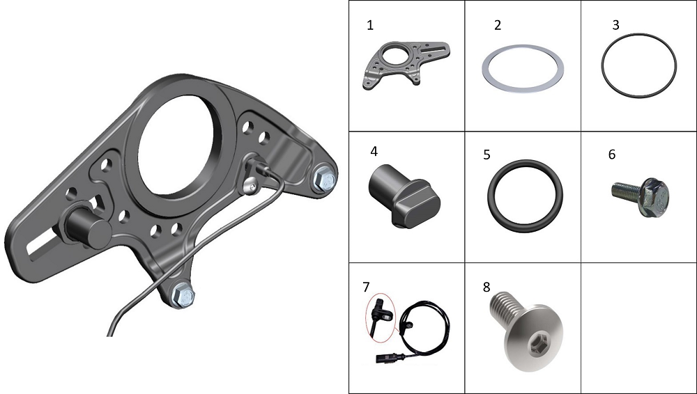 Пластина крепления заднего суппорта