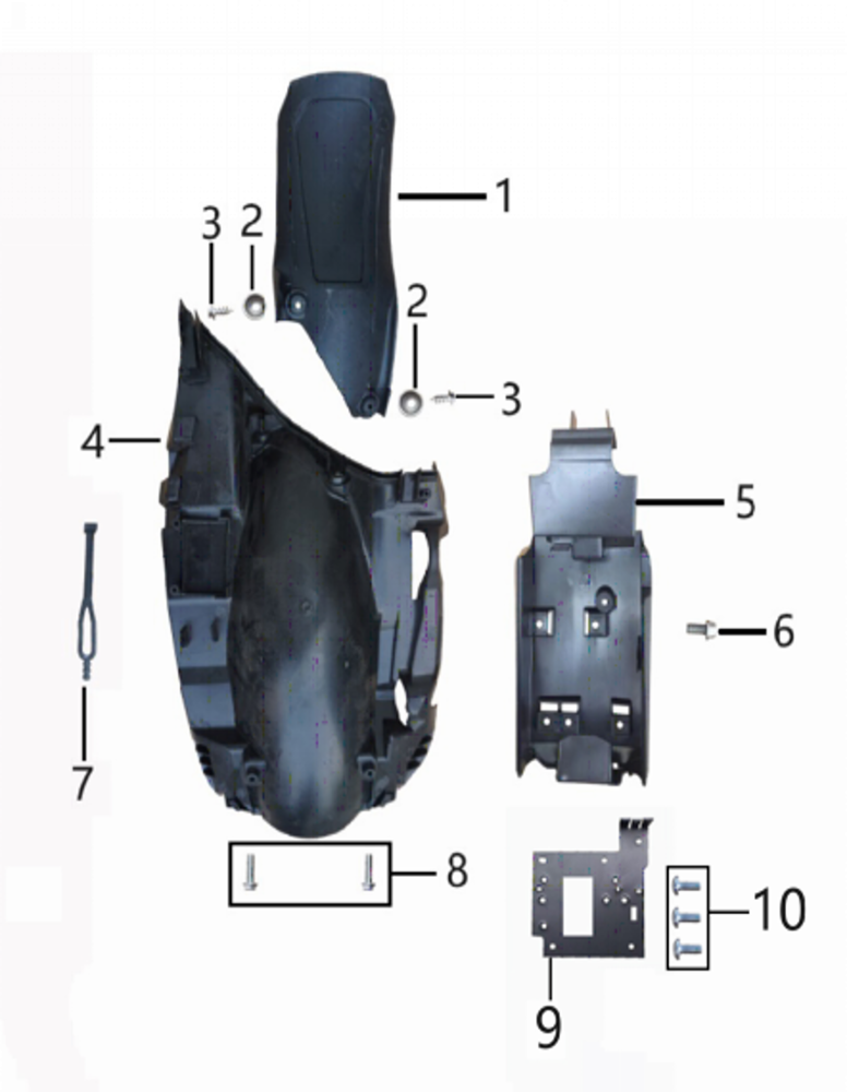 Задний брызговик