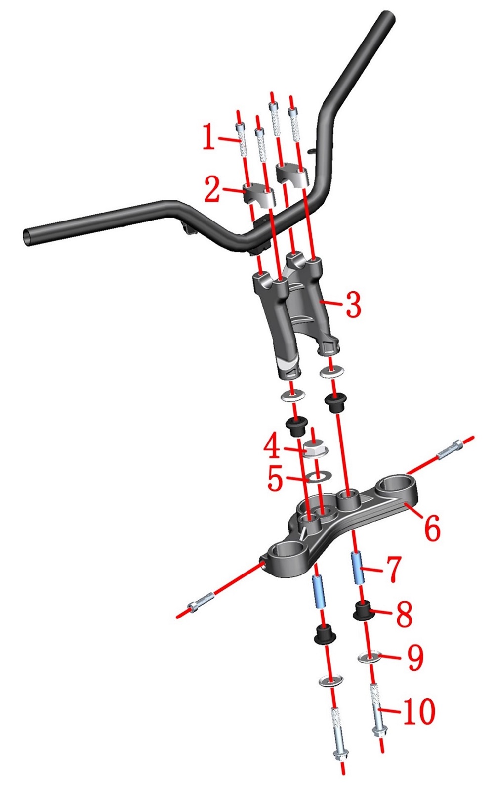 Руль и траверса передняя