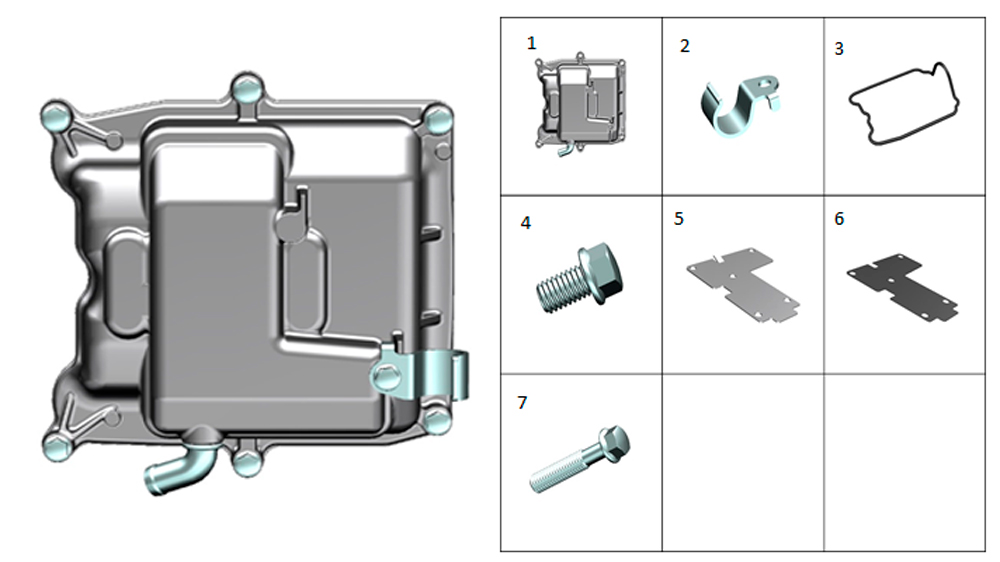 Компоненты крышки головки блока цилиндров ZT1P77MP