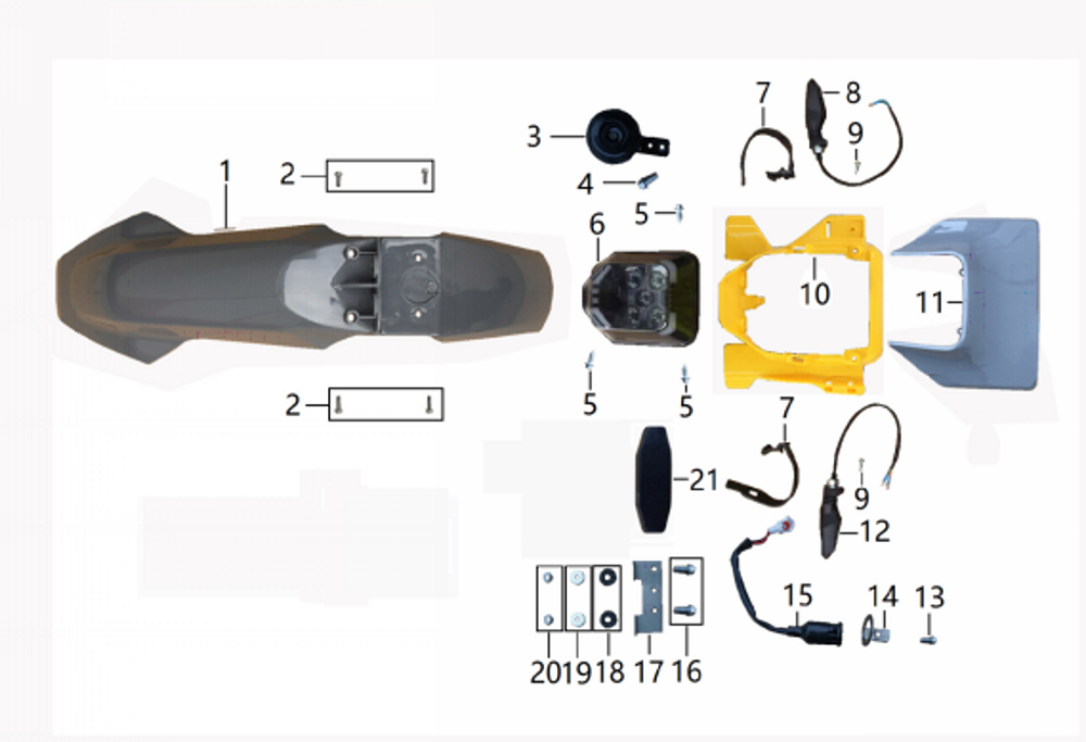 Переднее крыло/Фара