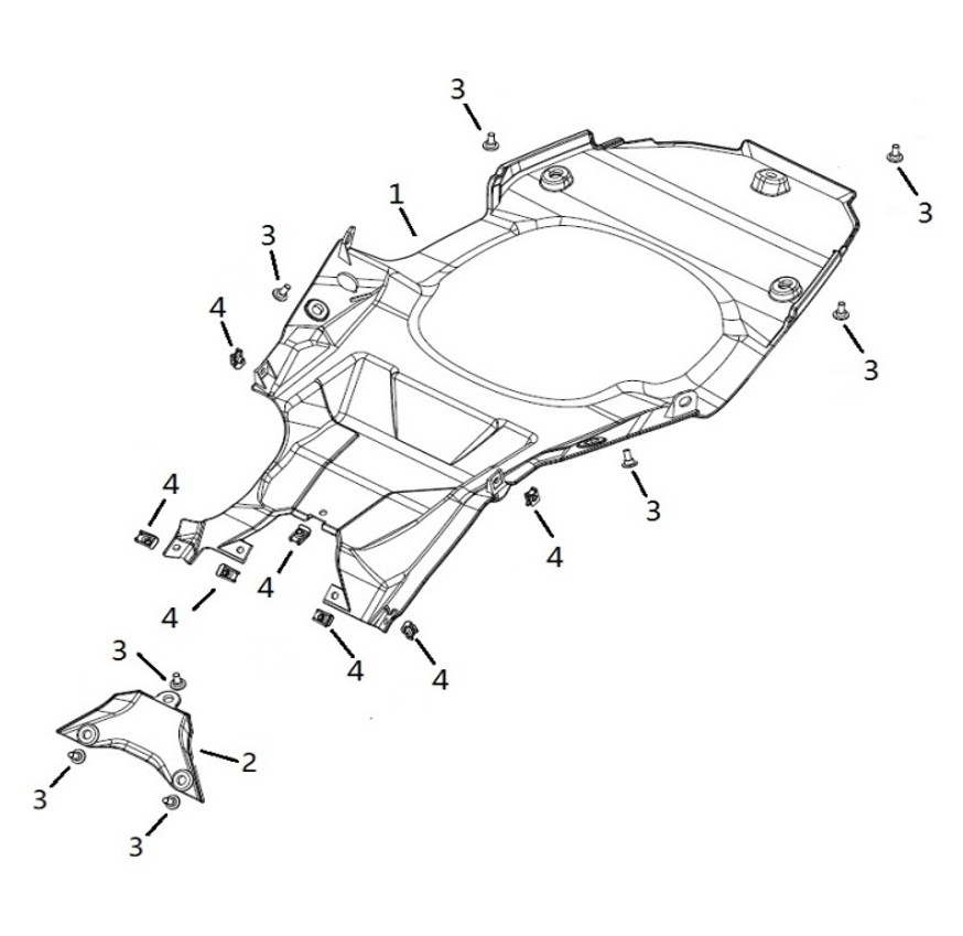 Накладка нижняя пластиковая задней части