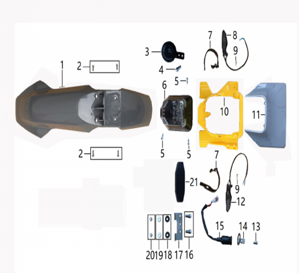 Крыло переднее/Фара