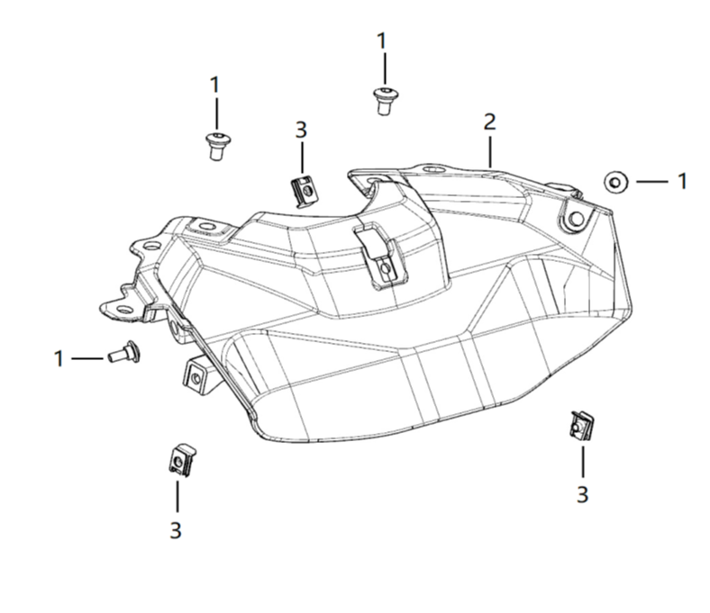 Облицовка передней части топлива