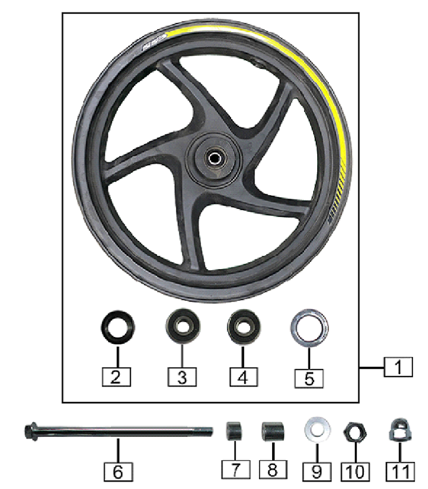 Переднее колесо