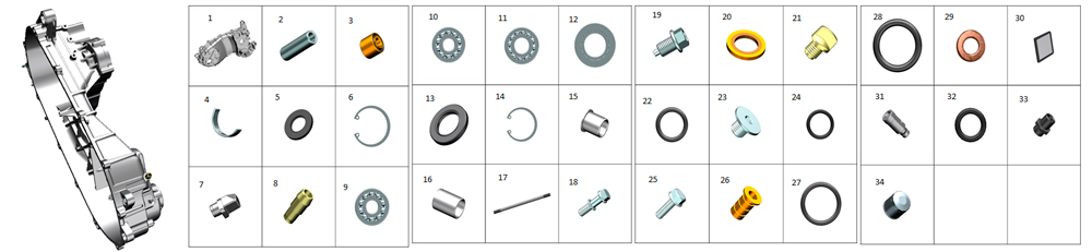 Картер двигателя левый ZT1P77MP (версия с короткой колесной базой) компоненты