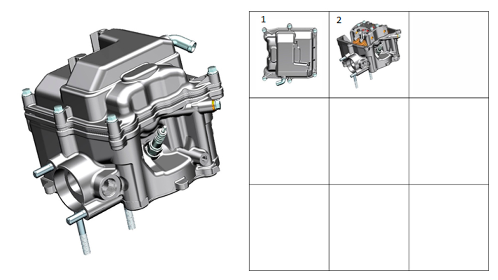 Головка цилиндра и крышка головки цилиндра в сборе (версия с удлиненной колесной базой) ZT1P77MP