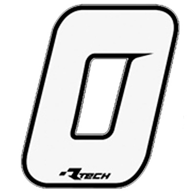 Наклейка R-TECH 14,5х11,5 см стартовый номер "0"