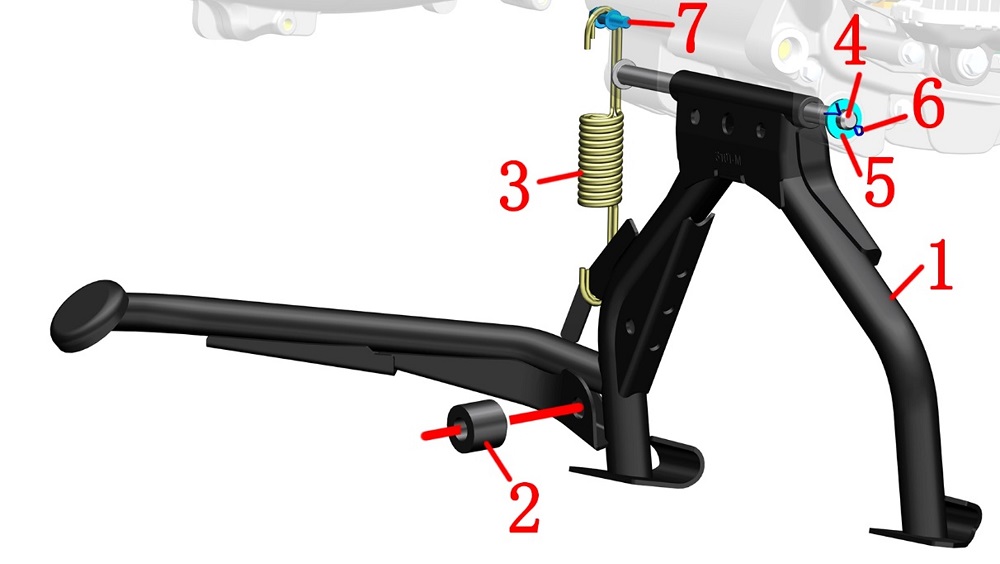 Подножка центральная