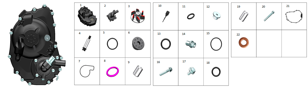 ZT1P77MP Правая крышка картера