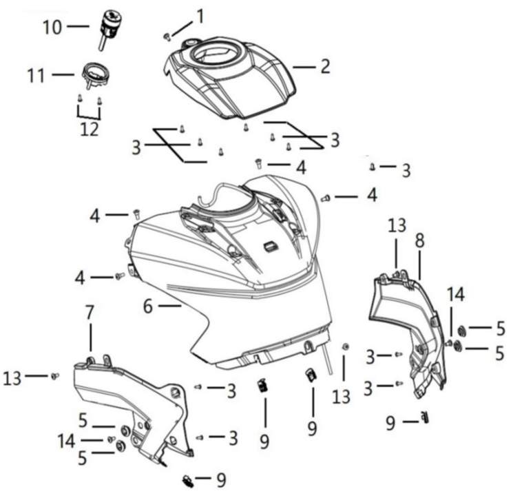 Накладки топливного бака