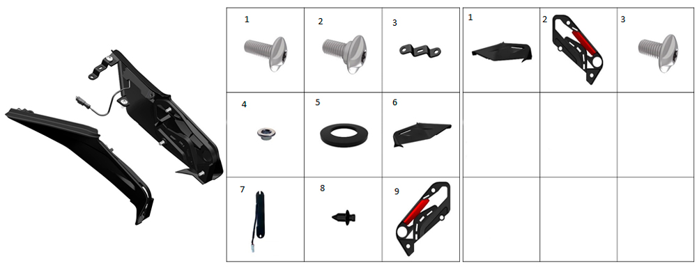 Облицовка рамы (черная с красной наклейкой)