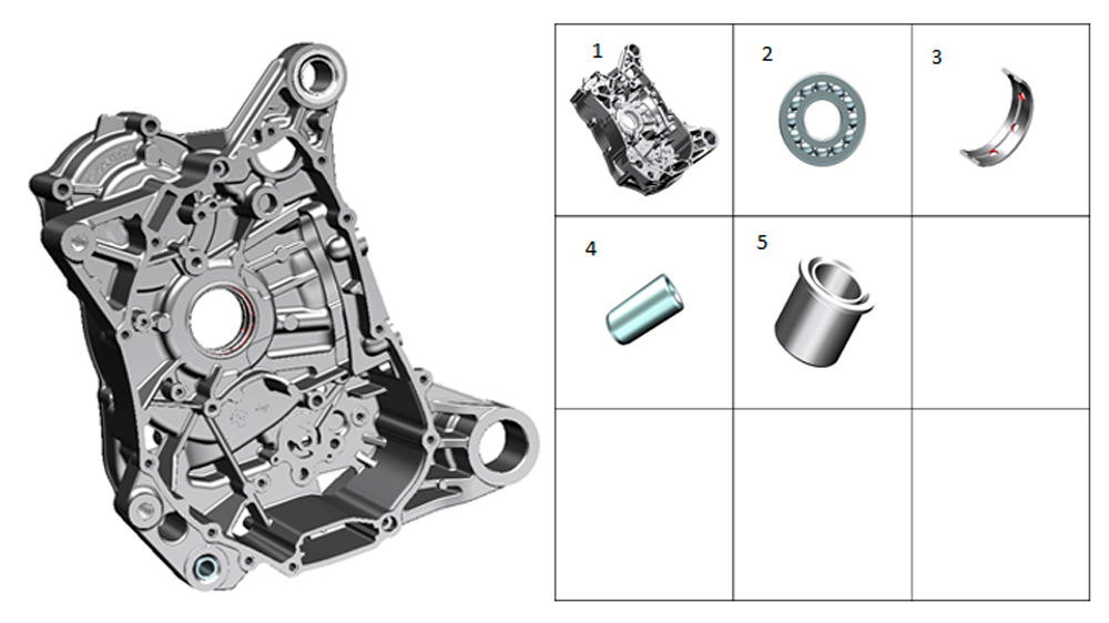 ZT1P77MP Правый картер в сборе (версия с удлиненной колесной базой) компонеты