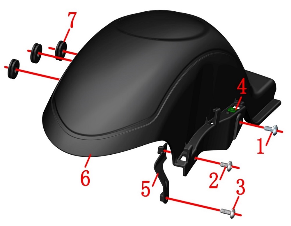 Подкрылок задний