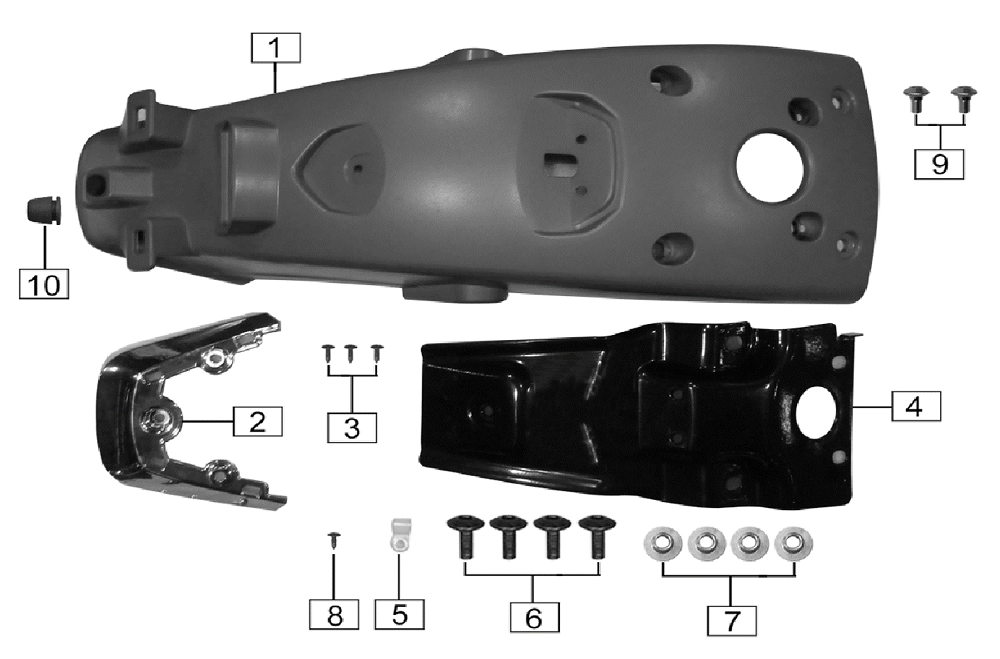 Задний брызговик
