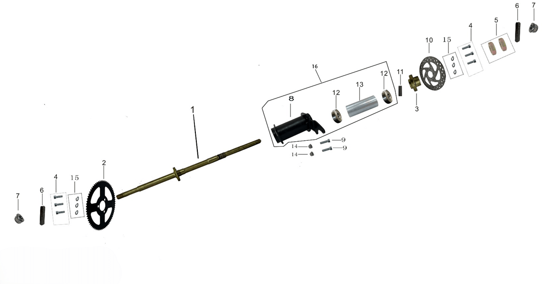 Ось задних колес