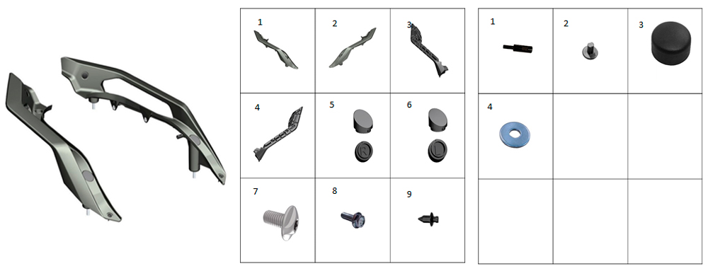 Рукоятки багажника (зеленые)