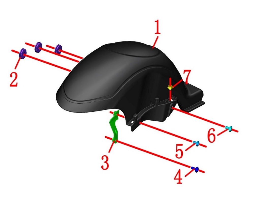 Подкрылок передний