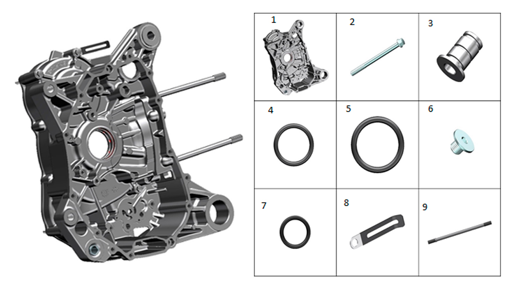 ZT1P77MP Правый картер в сборе (версия с удлиненной колесной базой)