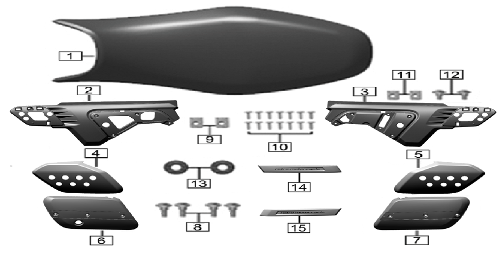 Сиденье. Боковая крышка