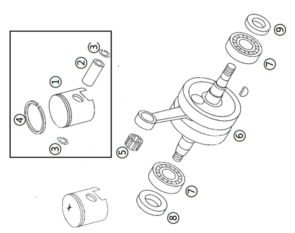 Поршень,коленвал