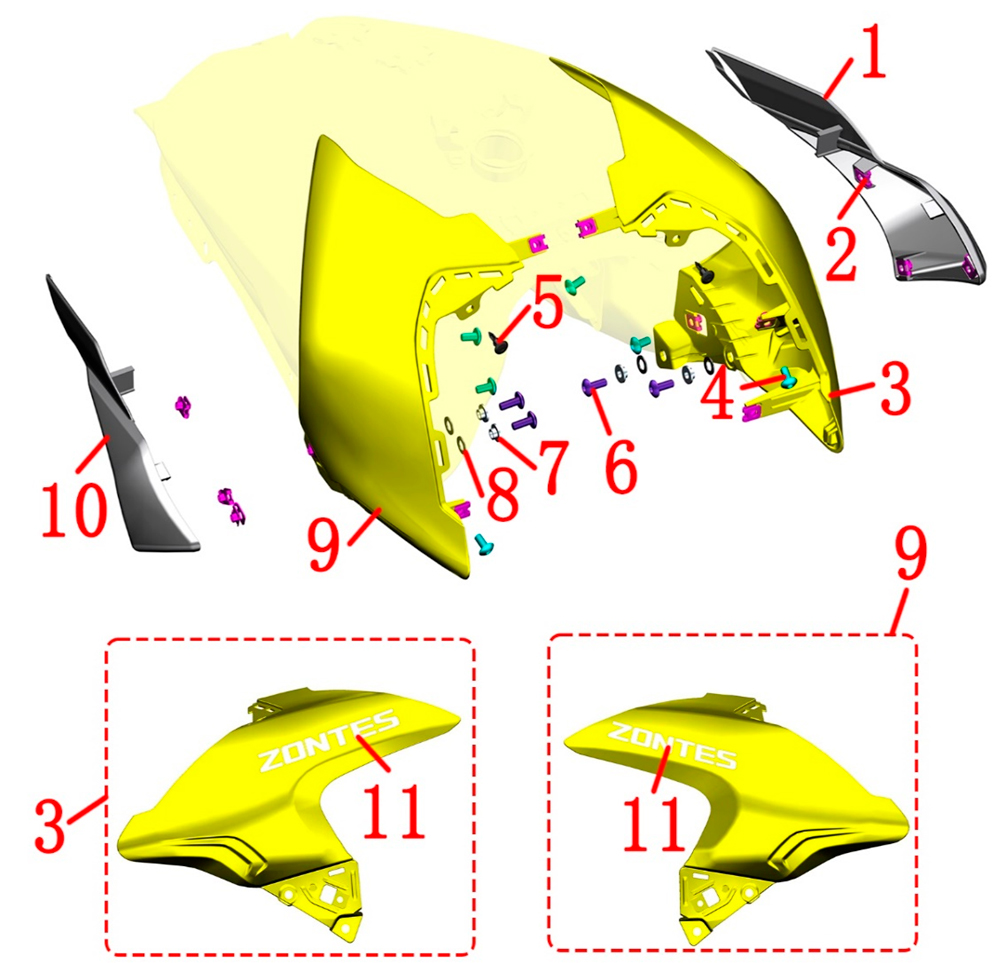 Пластик бака топливного 2