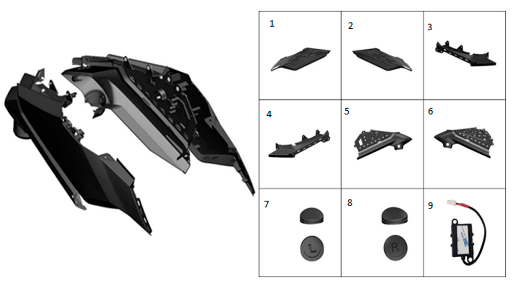Обтекатель задний (черный)