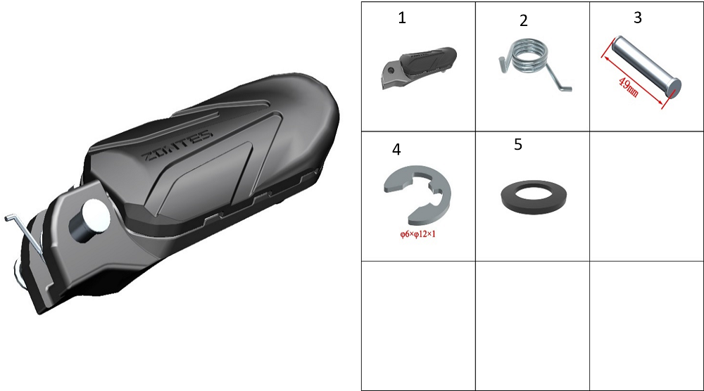 Подножка левая