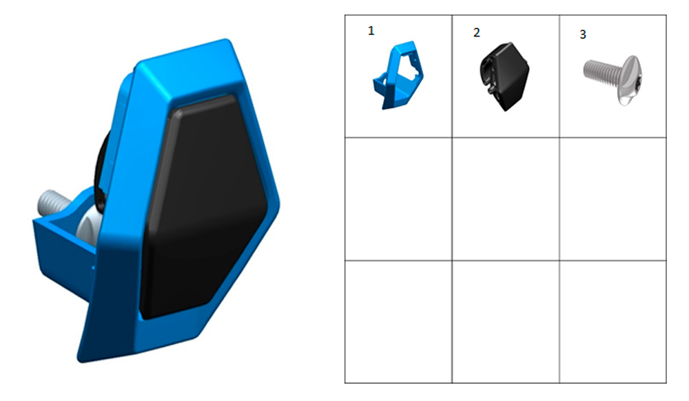 Передняя средняя панель в сборе (синяя)