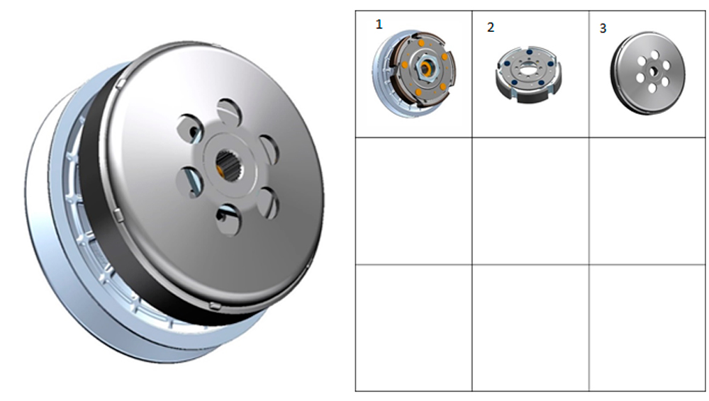ZT1P77MP Ведомый шкив вариатора