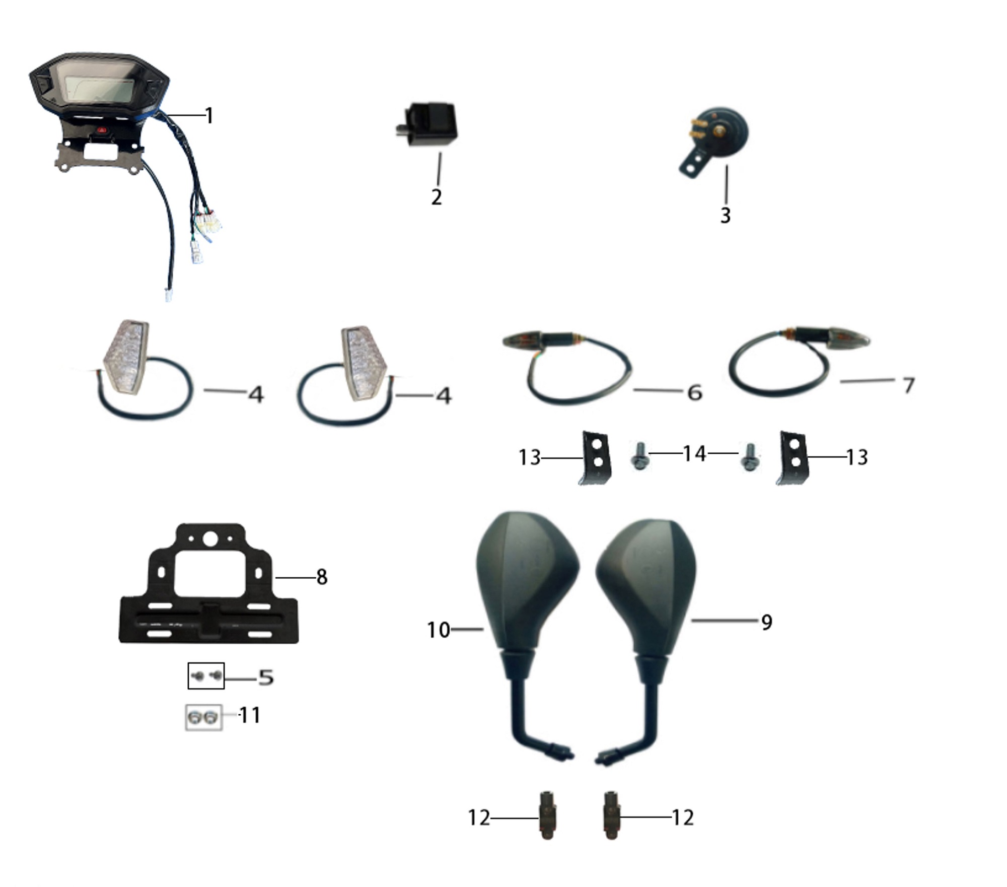 Поворотники,зеркала,пр. панель