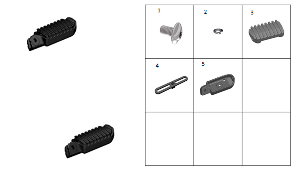 Подножки пассажира левая правая