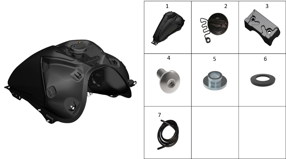 Бак топливный(черный)