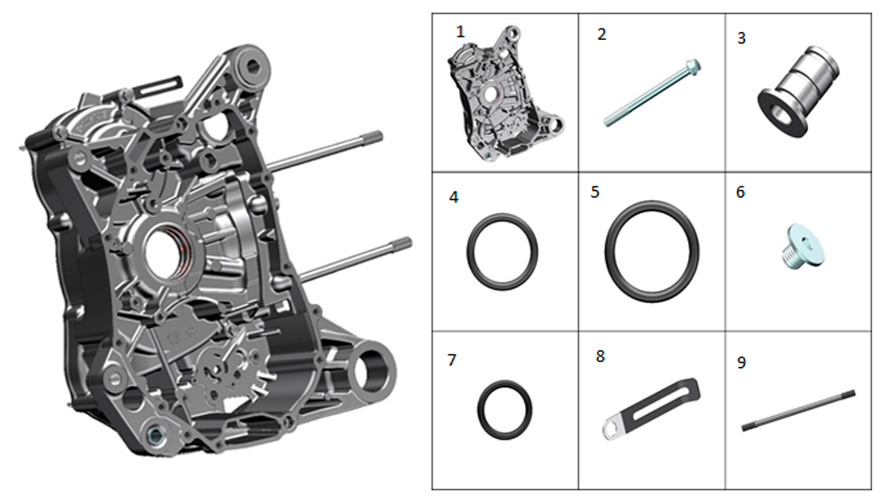 ZT1P77MP Правый картер в сборе (версия с удлиненной колесной базой)