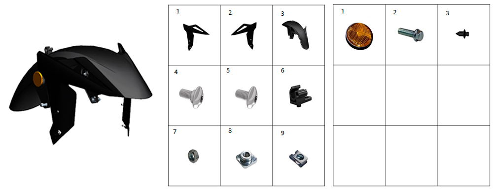 Подкрылок передний (черный)