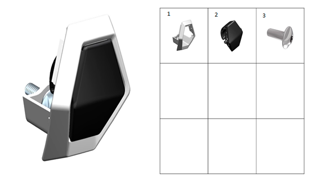 Передняя средняя панель в сборе (серебряная)