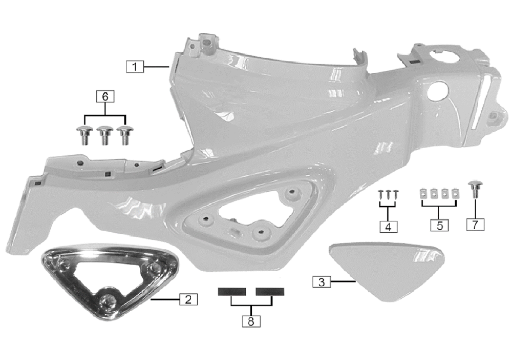 Крышка левая пластиковая