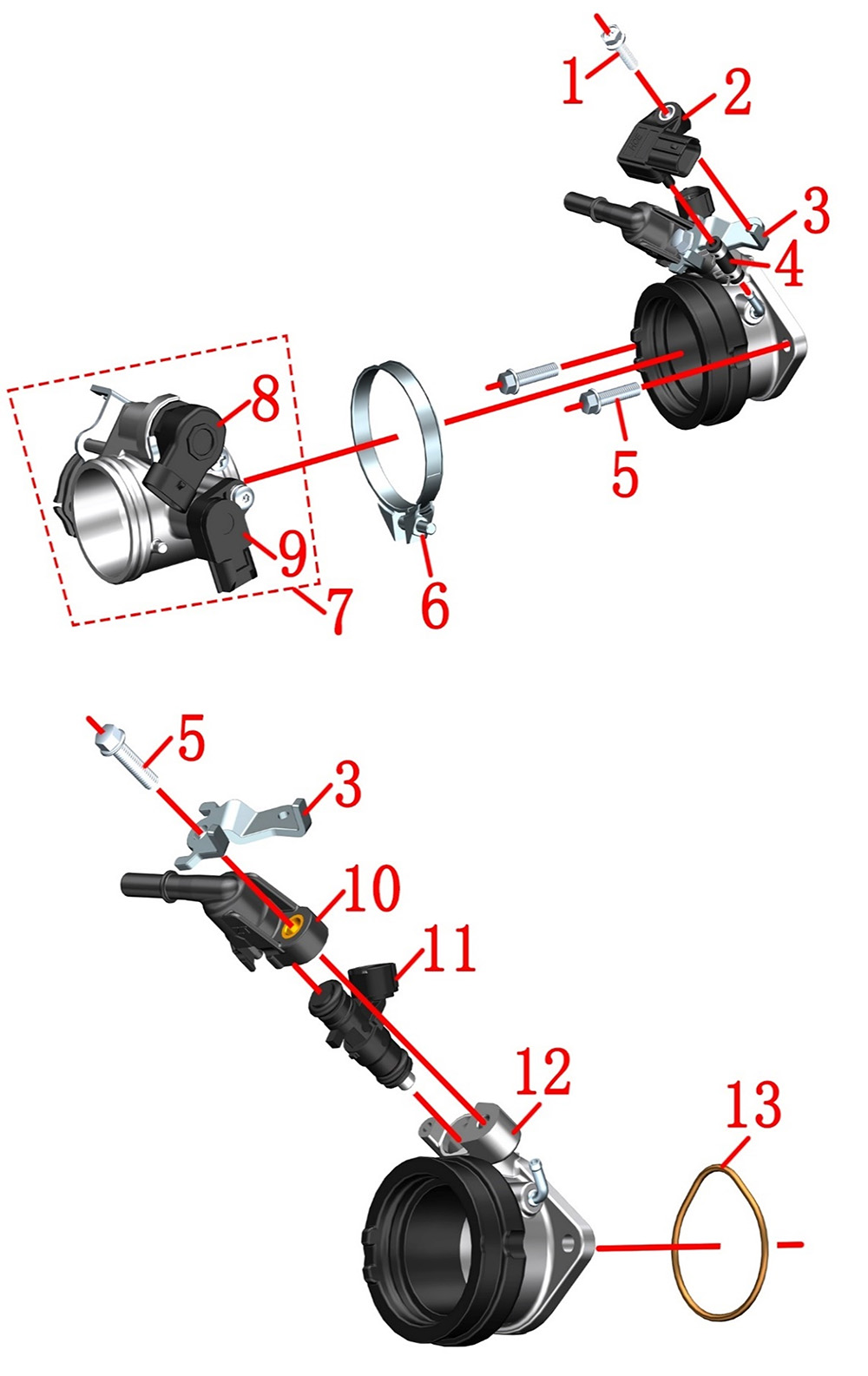 Дроссель и датчики