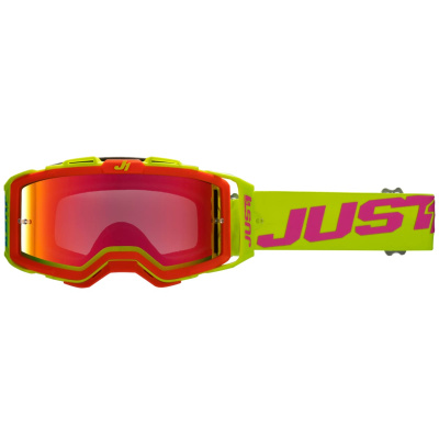 Очки для мотокросса JUST1 NERVE (Hi-Vis желтый/синий, оранжевая линза, , 1560035-604-5164)